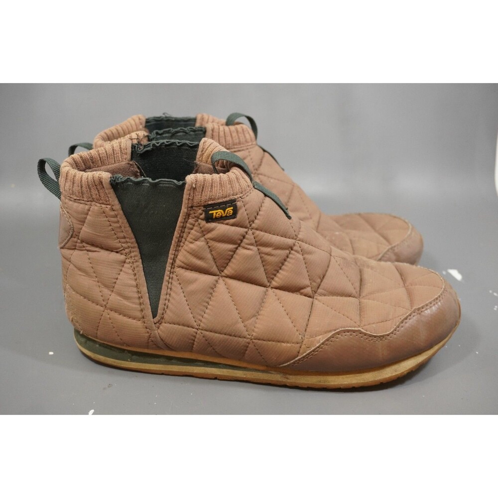 Teva ReEmber Mid Women's Size 10 Brown Quilted Slip On Booties Shoes Ankle Boots